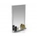 Зеркало 124Д серебро с белым, ШхВ 50х80 см.