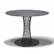 "Диего" обеденный стол из HPL круглый 100см, цвет "серый гранит"