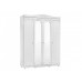 Шкаф 4-х дверный с 2-я зеркалами Италия ИТ-60 белое дерево - арт 42774