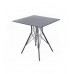 "Конте" интерьерный стол из HPL 63x63см,  "серый гранит" 