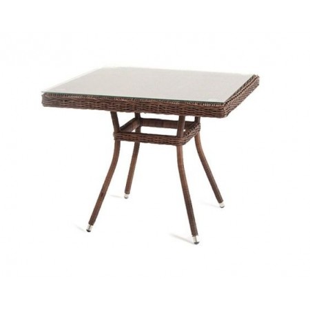 "Айриш" стол плетеный из искусственного ротанга, коричневый 