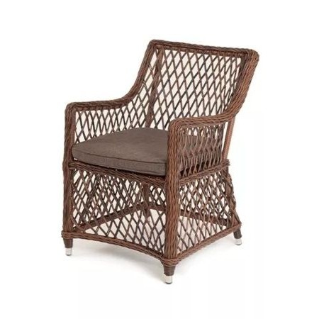 "Латте" плетеное кресло из искусственного ротанга, коричневый 