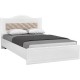 Кровать 1400 с мягким элементом Монако МН-8 + МН-8А белое дерево 