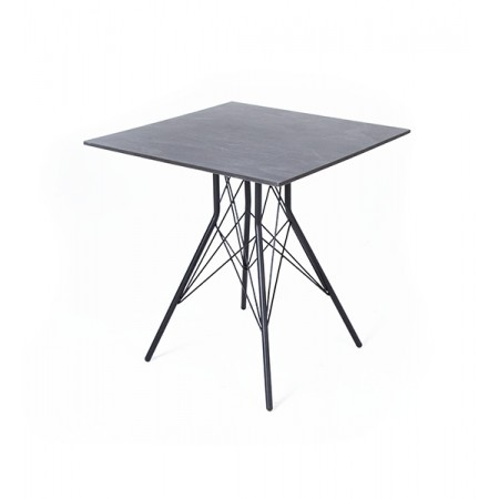 "Конте" интерьерный стол из HPL 70x70см, "серый гранит" 