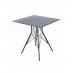 "Конте" интерьерный стол из HPL 70x70см, "серый гранит" 